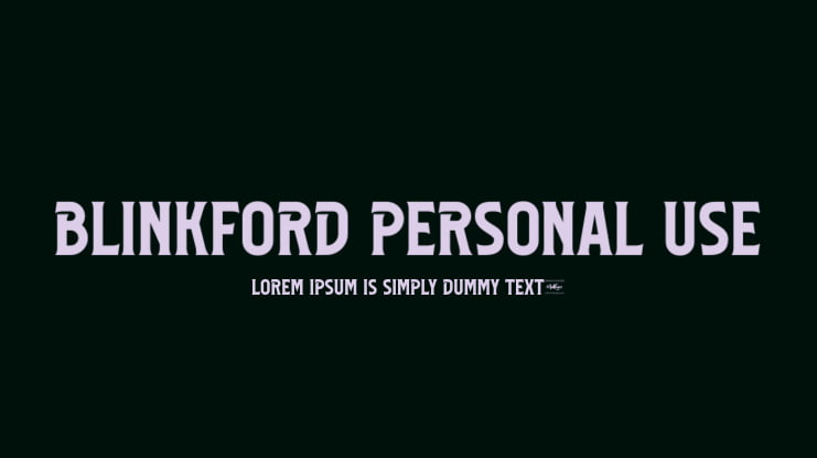 Blinkford Personal Use Font