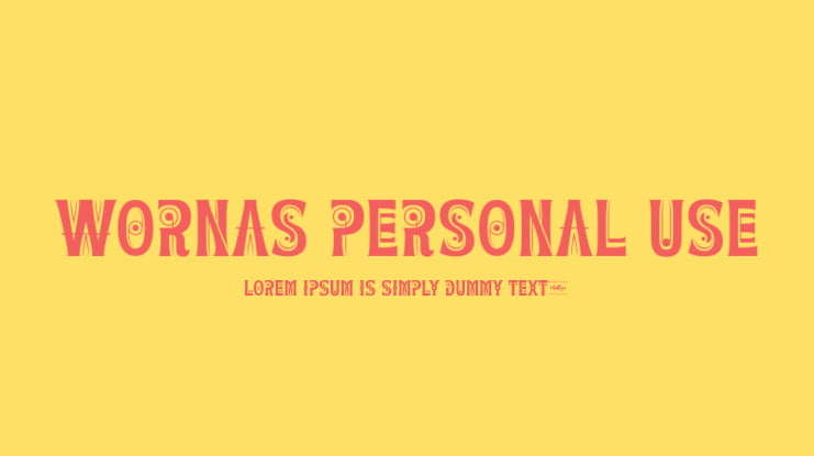 Wornas Personal Use Font