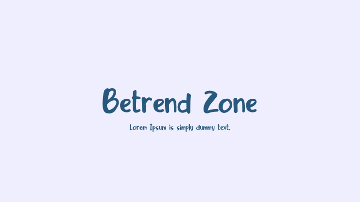 Betrend Zone Font