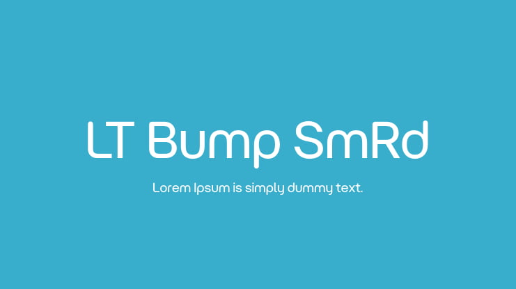 LT Bump SmRd Font Family