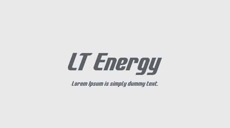 LT Energy Font Family