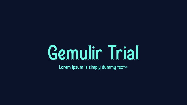 Gemulir Trial Font