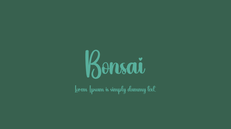 Bonsai Font