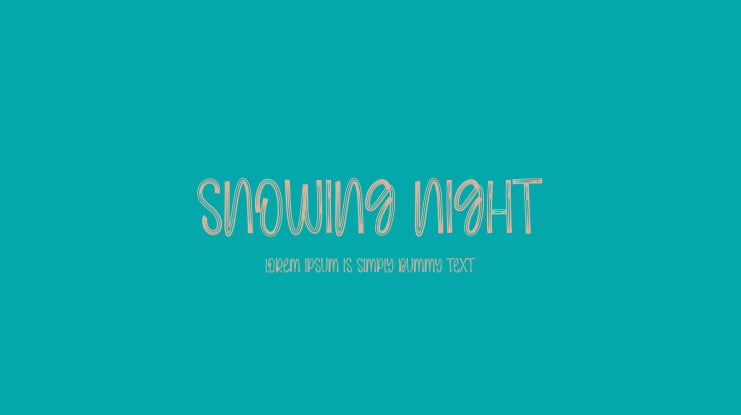 Snowing Night Font