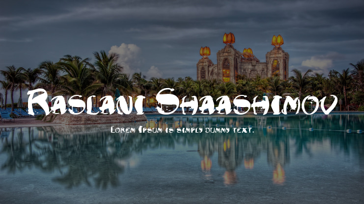 Raslani Shaashimov Font