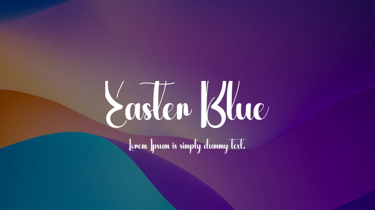 Easter Blue Font