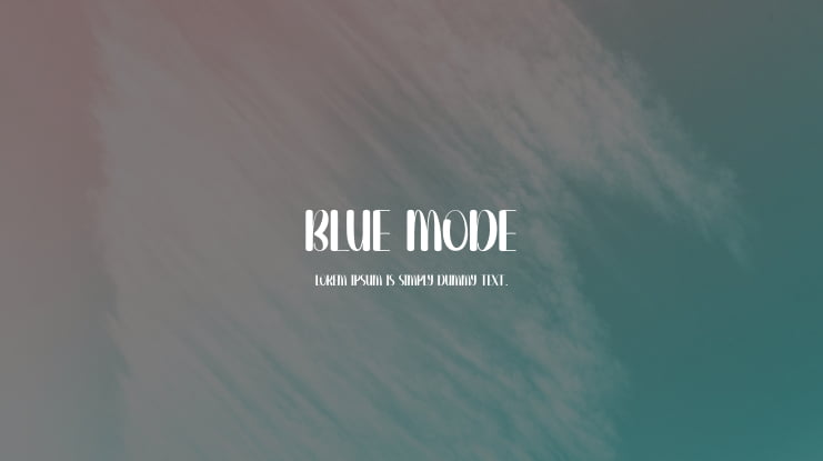 Blue Mode Font
