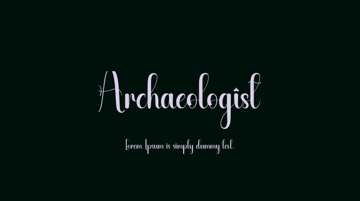 Archaeologist Font