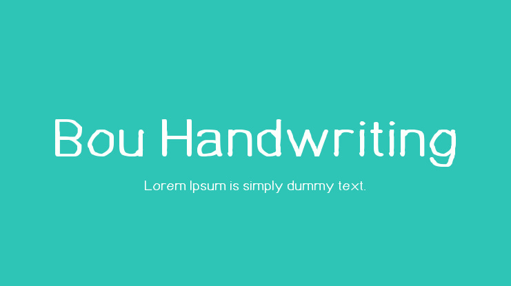 Bou Handwriting Font Family