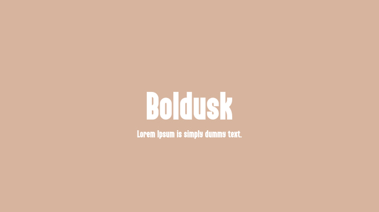 Boldusk Font
