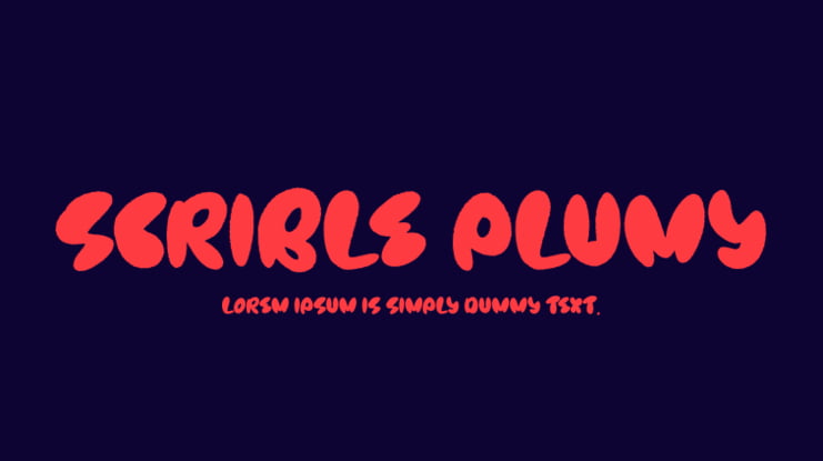 Scrible Plumy Font Family