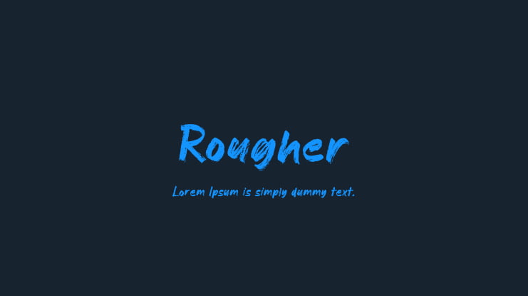 Rougher Font