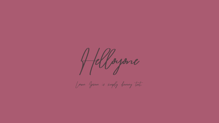 Helloyone Font