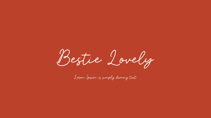 Bestie Lovely Font