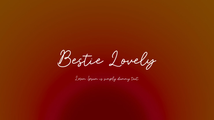 Bestie Lovely Font