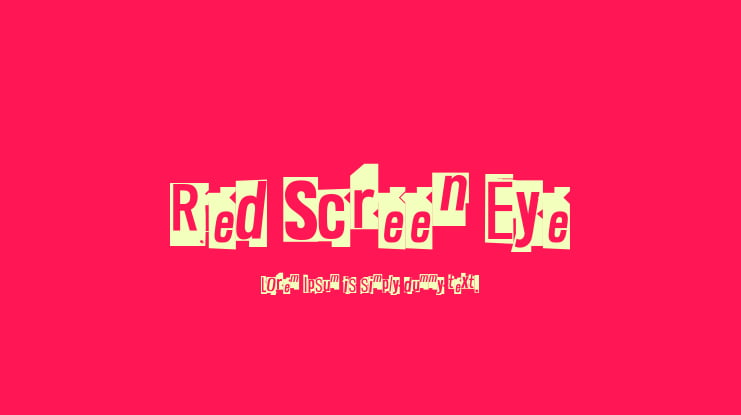 Red Screen Eye Font