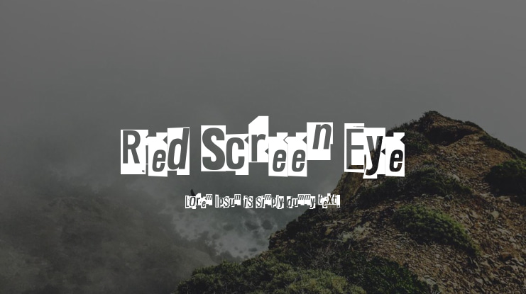 Red Screen Eye Font