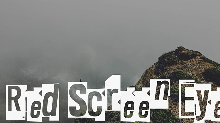 Red Screen Eye Font