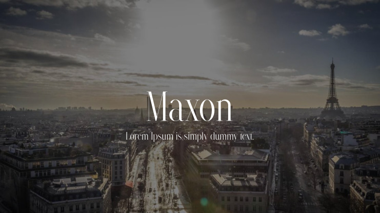 Maxon Font