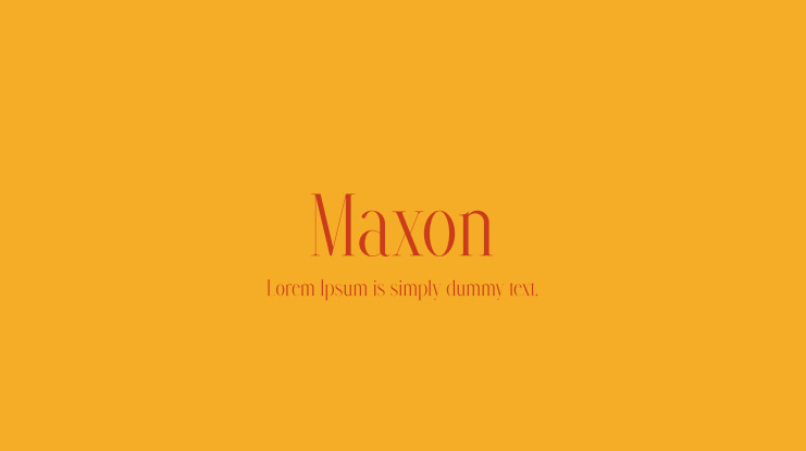 Maxon Font