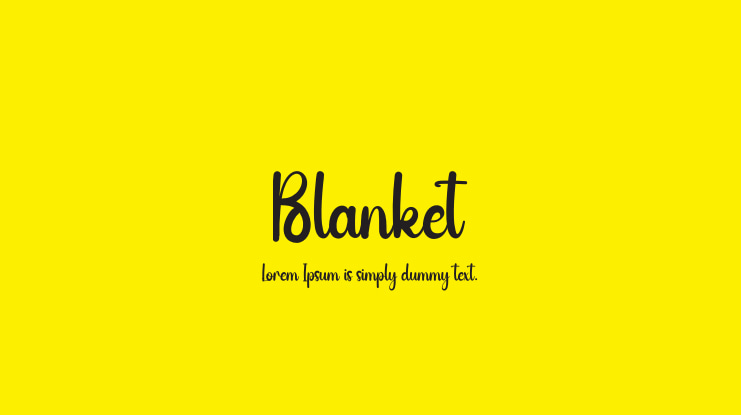 Blanket Font