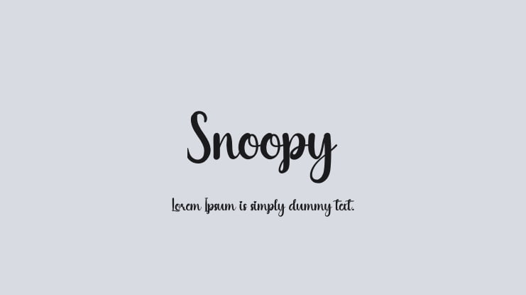 Snoopy Font