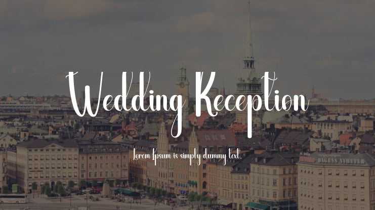 Wedding Reception Font