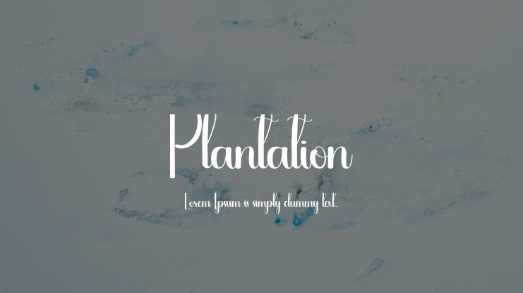 Plantation Font