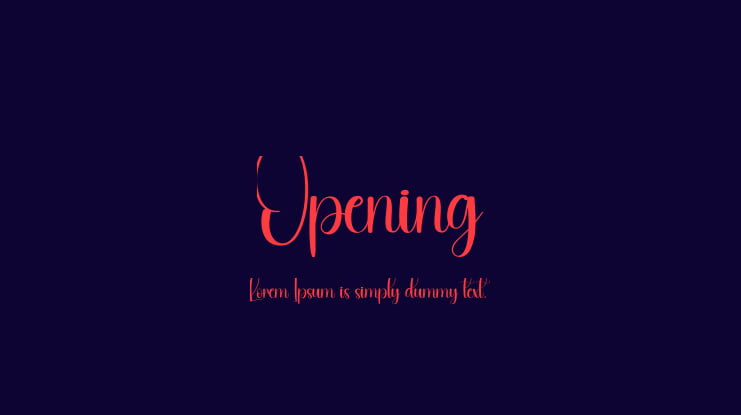 Opening Font
