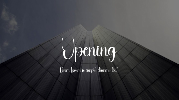 Opening Font