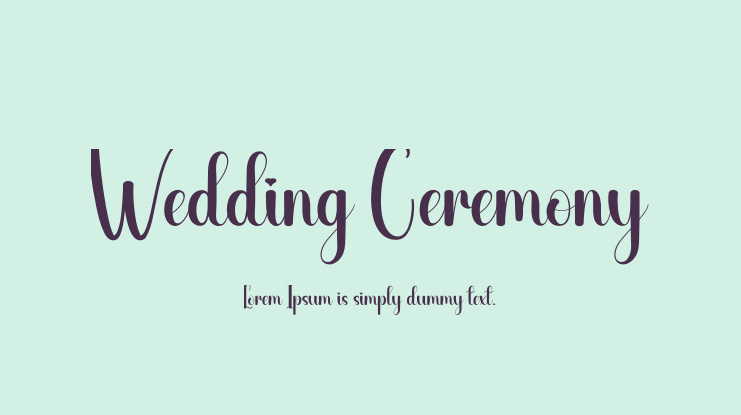 Wedding Ceremony Font