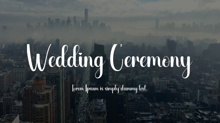 Wedding Ceremony Font