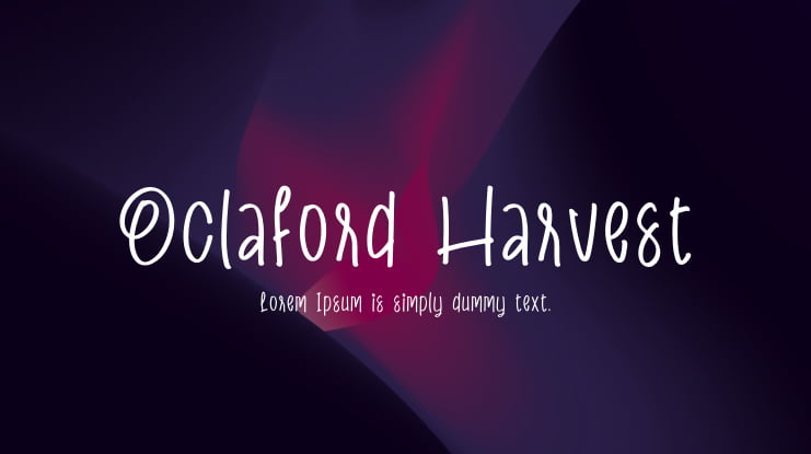 Oclaford Harvest Font Family
