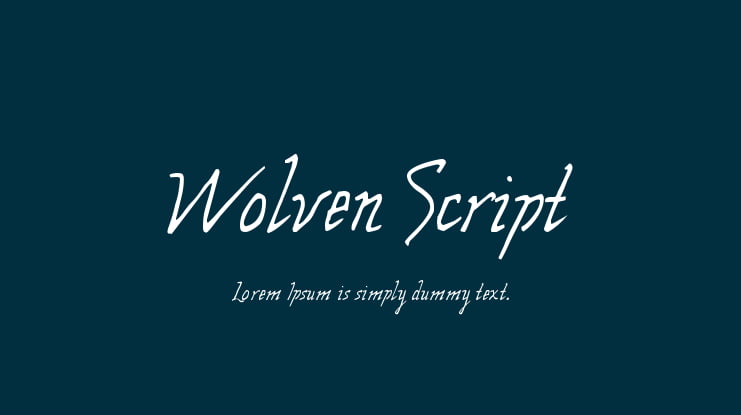 Wolven Script Font