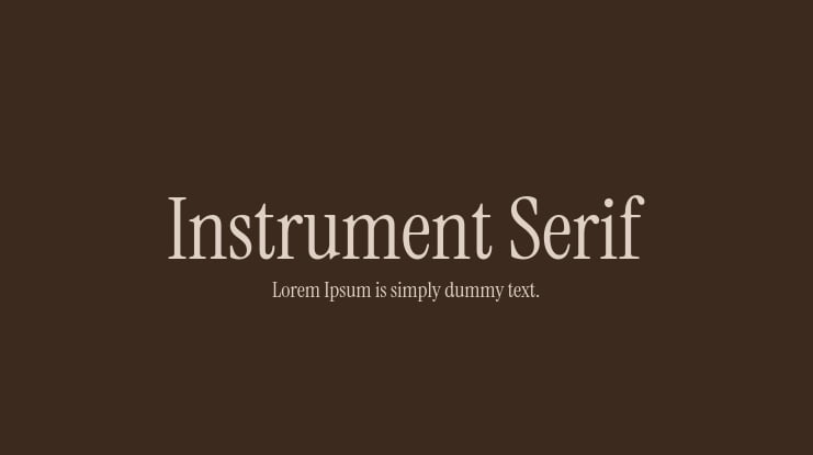 Instrument Serif Font Family