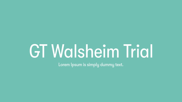 GT Walsheim Trial Font Family