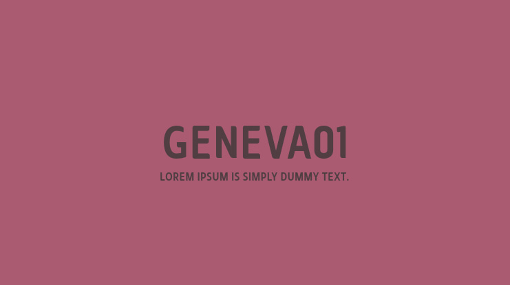 Geneva01 Font