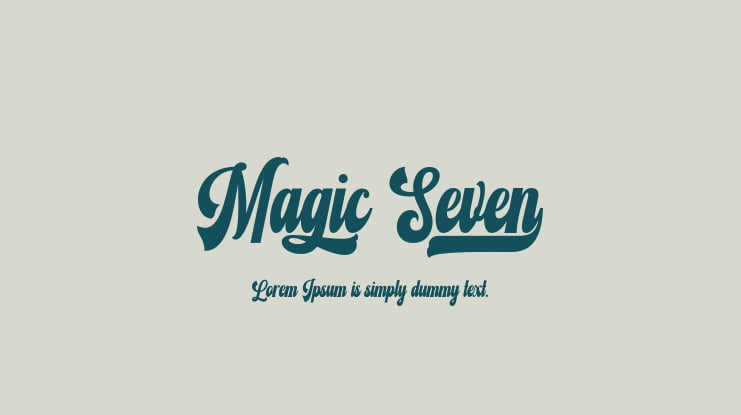 Magic Seven Font