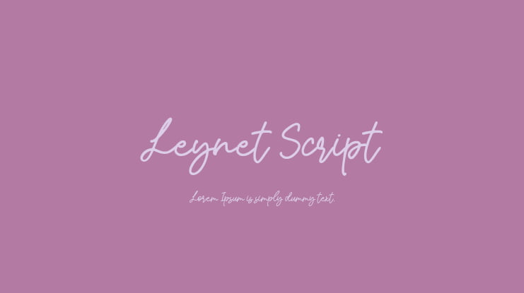 Leynet Script Font