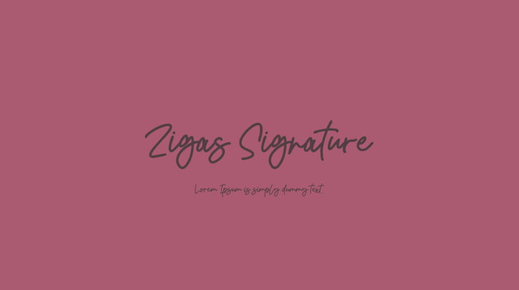 Zigas Signature Font