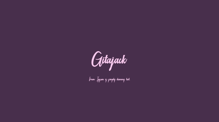 Gitajack Font