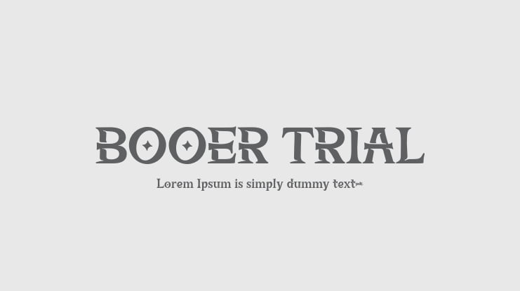BOOER TRIAL Font