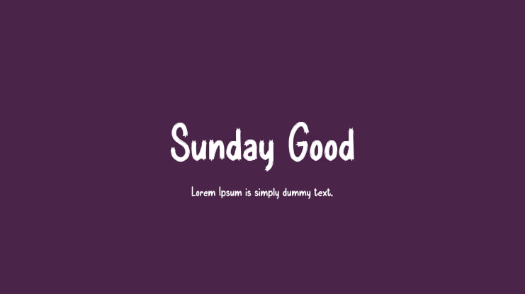 Sunday Good Font