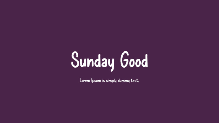 Sunday Good Font