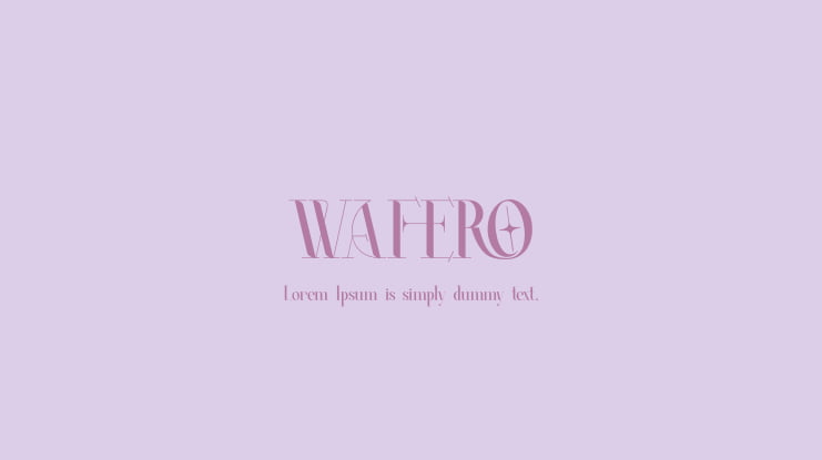 WAFERO Font