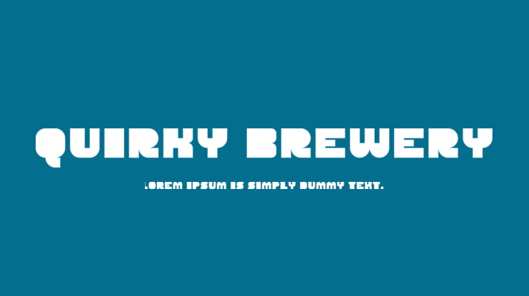Quirky Brewery Font