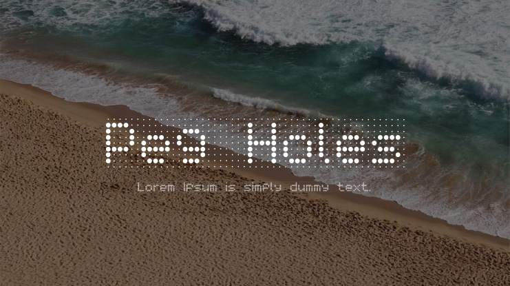 Peg Holes Font