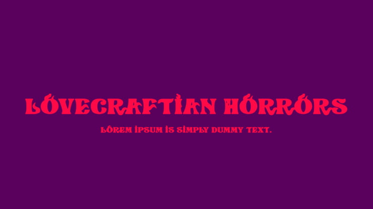 Lovecraftian Horrors Font Family