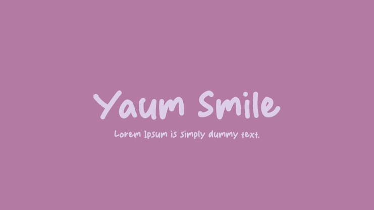 Yaum Smile Font