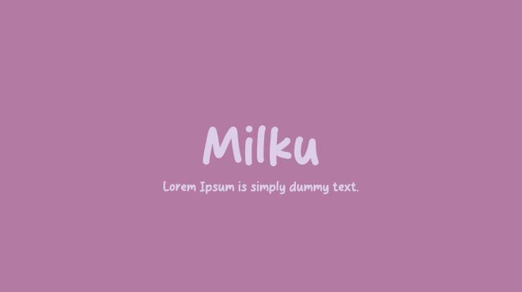 Milku Font